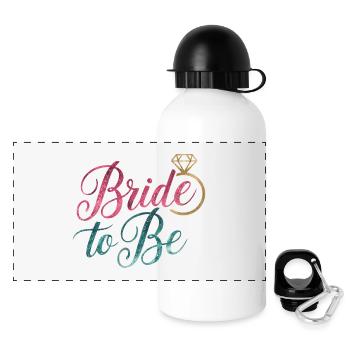 Future mariée - Gourde panoramique avec couvercle 500 ml - blanc - Devant