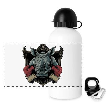 Rhino Boxer MMA - Gourde panoramique avec couvercle 500 ml - blanc - Devant