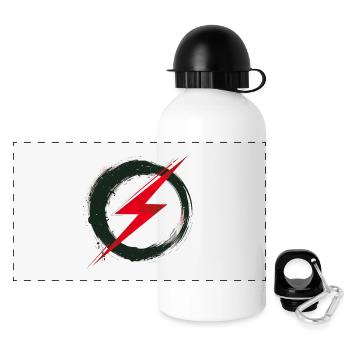 Digital Freedom - Retro Future Art - Panoramic Thermal Bottle with Lid 500 ml - white - Front