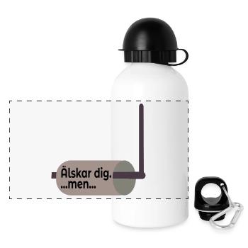 Relation avec le détenteur de papier toilette - Gourde panoramique avec couvercle 500 ml - blanc - Devant