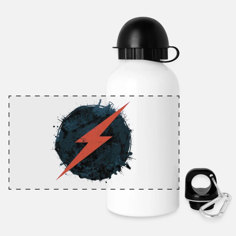 Digital Freedom - Retro Future Art - Panoramic Thermal Bottle with Lid 500 ml - white