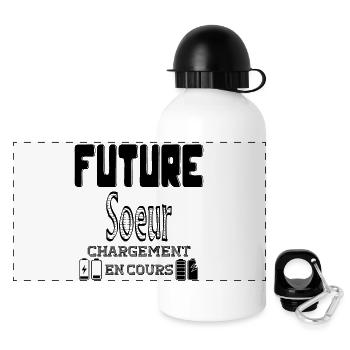 Future Soeur Chargement En Cours - Gourde panoramique avec couvercle 500 ml - blanc - Devant