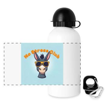 No Stress Club Donkey - Panoramic Thermal Bottle with Lid 500 ml - white - Front