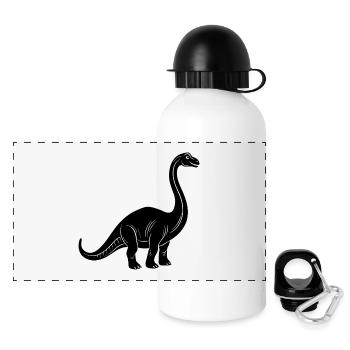 Dinosaur Brontosaurus - Panoramic Thermal Bottle with Lid 500 ml - white - Front