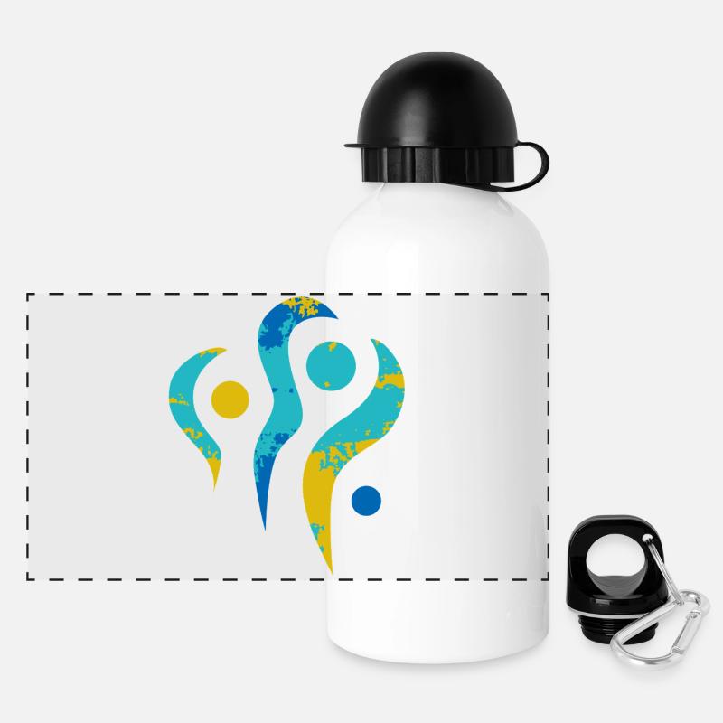 yoga-design_24 - Panorama Trinkflasche mit Deckel 500 ml - Weiß