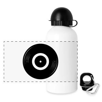 Vinyle - Gourde panoramique avec couvercle 500 ml - blanc - Devant