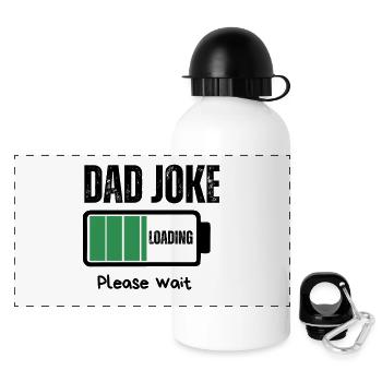 blague de papa - Gourde panoramique avec couvercle 500 ml - blanc - Devant