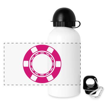 Casino coin - Panoramic Thermal Bottle with Lid 500 ml - white - Front