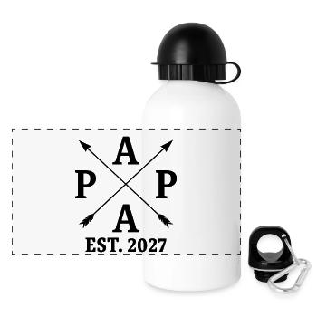 Dad is 27. 2027 new father - Panoramic Thermal Bottle with Lid 500 ml - white - Front