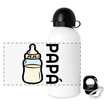 Baby 2026 spanischer Vater - Panorama Trinkflasche mit Deckel 500 ml - Weiß - Vorne