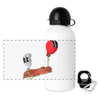 SCHWEBEN - Panorama Trinkflasche mit Deckel 500 ml - Weiß - Vorne