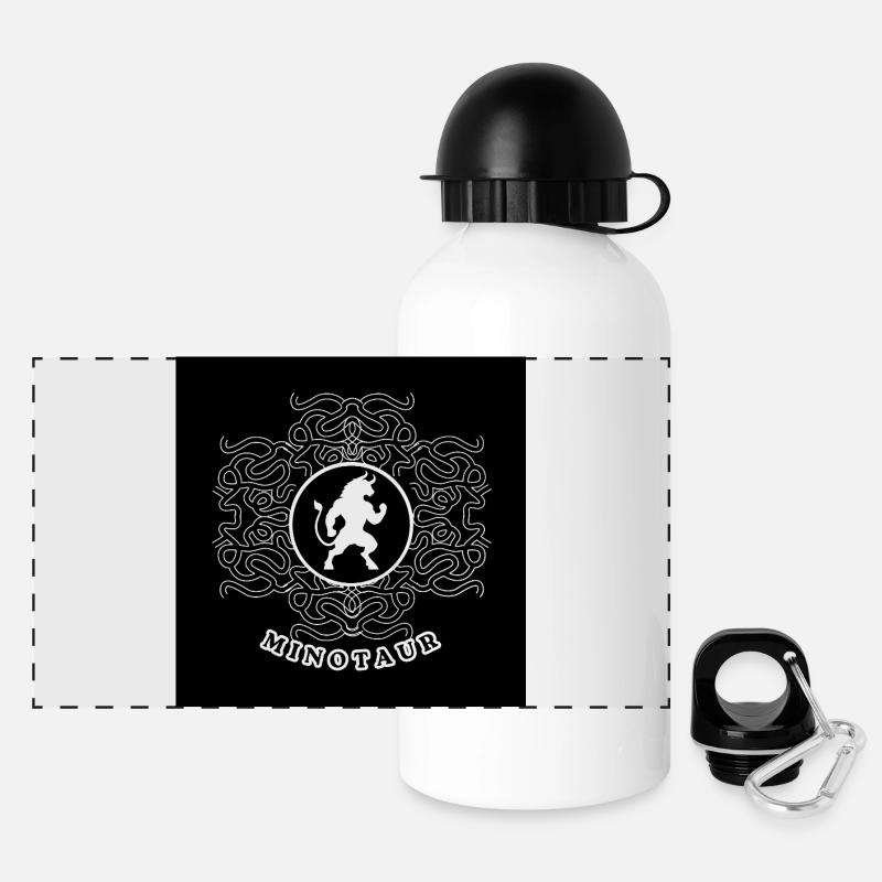 Minotaur White - Panoramic Thermal Bottle with Lid 500 ml - white