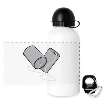 Tin Can Phone Nostalgia - Panoramic Thermal Bottle with Lid 500 ml - white - Front
