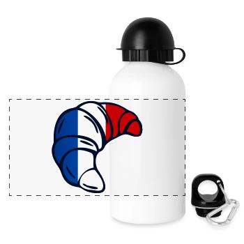 France Croissants - Gourde panoramique avec couvercle 500 ml - blanc - Devant