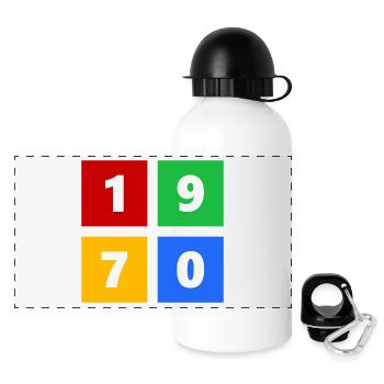 1970 - Panoramic Thermal Bottle with Lid 500 ml - white - Front