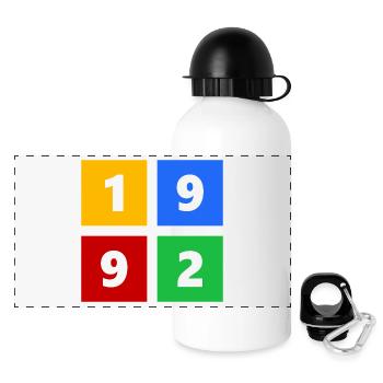 1992 - Panoramic Thermal Bottle with Lid 500 ml - white - Front