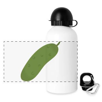 Pickle Tee - Panorama Trinkflasche mit Deckel 500 ml - Weiß - Vorne