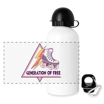 Generation of Freedom SkateLogo - Panoramic Thermal Bottle with Lid 500 ml - white - Front