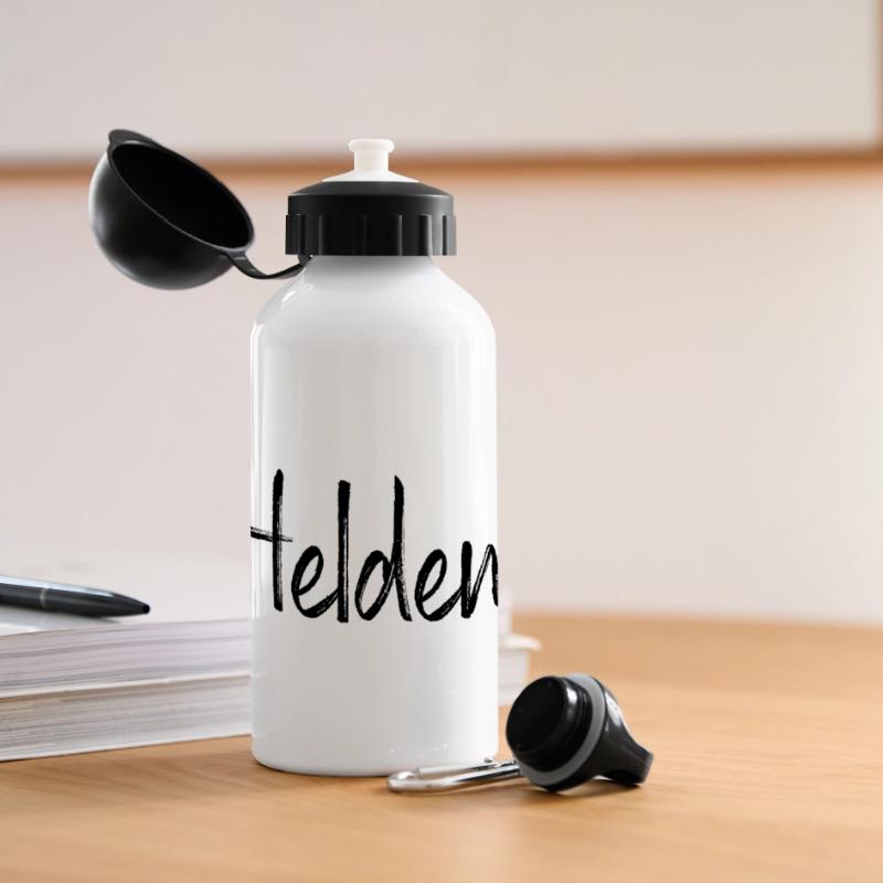 Helden Held Sieg Siegerehrung Panorama Trinkflasche mit Deckel 500 ml
