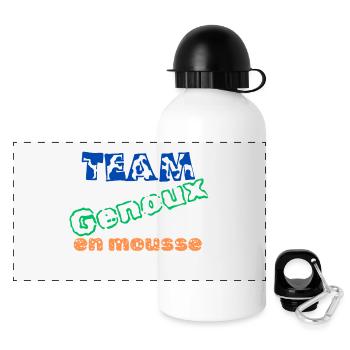 Team Schaumstoff Knie - Panorama Trinkflasche mit Deckel 500 ml - Weiß - Vorne