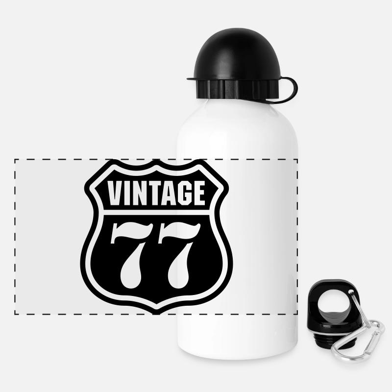 Vintage 77 - Panoramic Thermal Bottle with Lid 500 ml - white