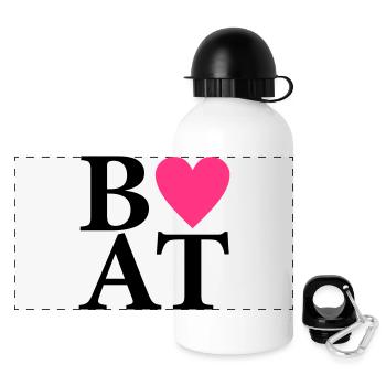 Boot - Panorama Trinkflasche mit Deckel 500 ml - Weiß - Vorne