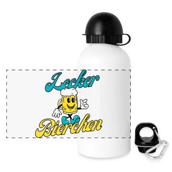 Delicious beer - Panoramic Thermal Bottle with Lid 500 ml - white - Front