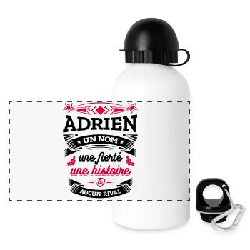 ADRIEN UN NOM UNE FIERTÉ AUCUN RIVAL - Gourde panoramique avec couvercle 500 ml - blanc - Devant