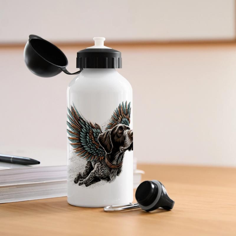 Super Dog German Wirehaired DD Pointer Gift Panoramic Thermal Bottle with Lid 500 ml