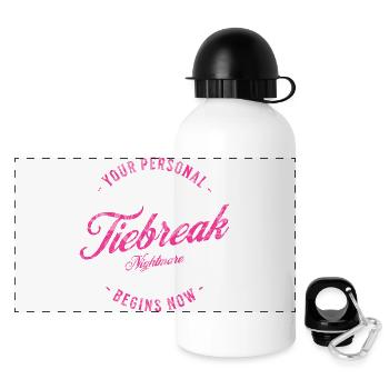 Tennis tiebreak winner shirt - Panorama Trinkflasche mit Deckel 500 ml - Weiß - Vorne