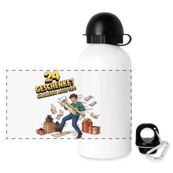 24 cadeaux ? Défi accepté ! - Gourde panoramique avec couvercle 500 ml - blanc - Devant