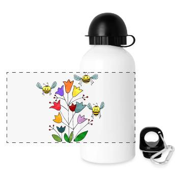 Insectes - Gourde panoramique avec couvercle 500 ml - blanc - Devant