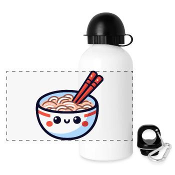 Ramen Kawaii Bol Sourire - Gourde panoramique avec couvercle 500 ml - blanc - Devant