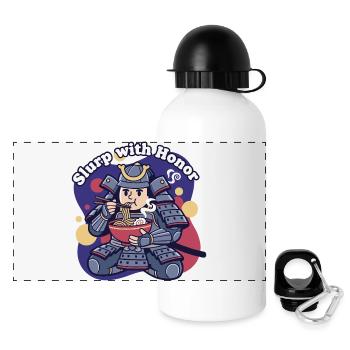 Slurping with Honor Armor - Panoramic Thermal Bottle with Lid 500 ml - white - Front