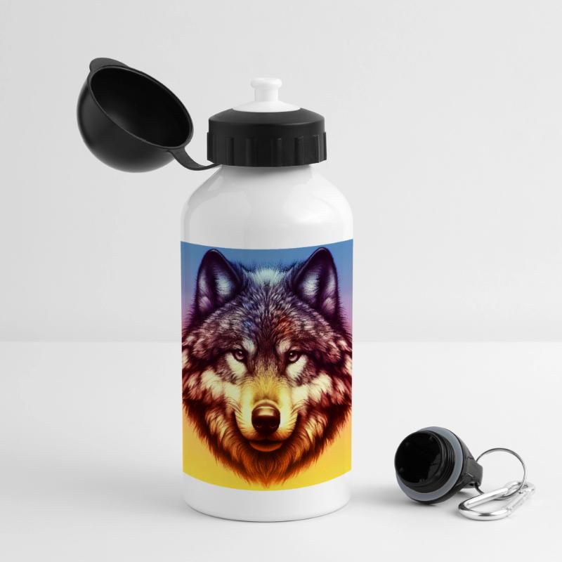Wolf Panoramic Thermal Bottle with Lid 500 ml