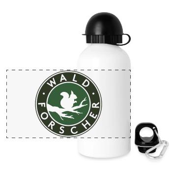 eichhörnchen - Panorama Trinkflasche mit Deckel 500 ml - Weiß - Vorne