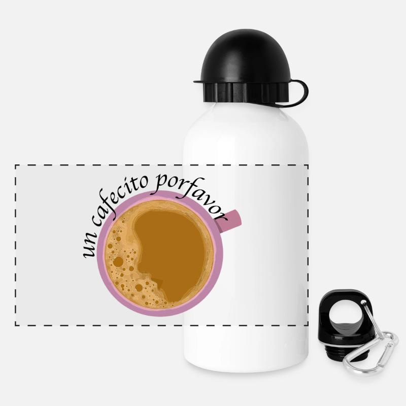 Coffee Lover - Panoramic Thermal Bottle with Lid 500 ml - white