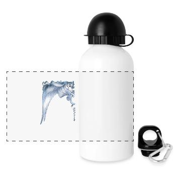 Pegasus Head with Big Wing - Panoramic Thermal Bottle with Lid 500 ml - white - Front