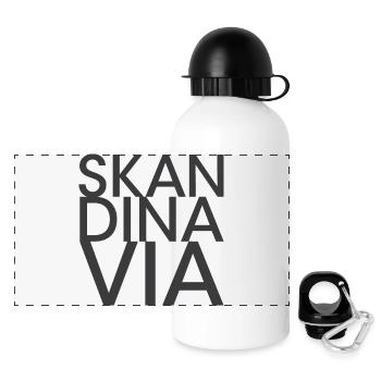 Skandinavia Logo Police Symbol North Team Icon - Gourde panoramique avec couvercle 500 ml - blanc - Devant