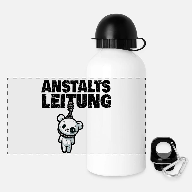 Gestion d’institution Teddy - Gourde panoramique avec couvercle 500 ml - blanc