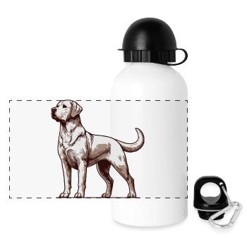 Labrador - Panorama Trinkflasche mit Deckel 500 ml - Weiß - Vorne