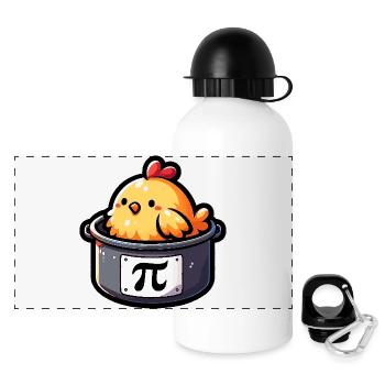 Pi Day Chicken Motif Pi Fans Math Fans Teachers - Panoramic Thermal Bottle with Lid 500 ml - white - Front