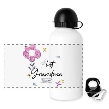 best grandma - Panorama Trinkflasche mit Deckel 500 ml - Weiß - Vorne
