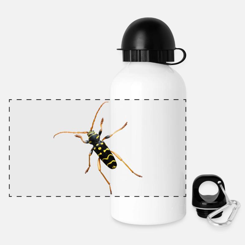 Eichenwidderbock - Panorama Trinkflasche mit Deckel 500 ml - Weiß