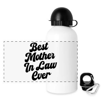 Best Mother in Law Ever - Panoramic Thermal Bottle with Lid 500 ml - white - Front