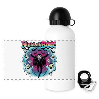 Boo Vampire Night - Panorama Trinkflasche mit Deckel 500 ml - Weiß - Vorne