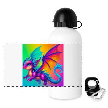 dragon - Panoramic Thermal Bottle with Lid 500 ml - white - Front