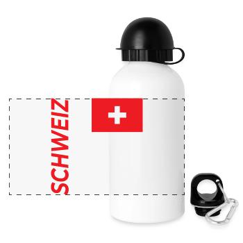 Bâle - Gourde panoramique avec couvercle 500 ml - blanc - Devant