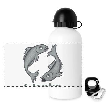 Zodiac sign Pisces - Panoramic Thermal Bottle with Lid 500 ml - white - Front