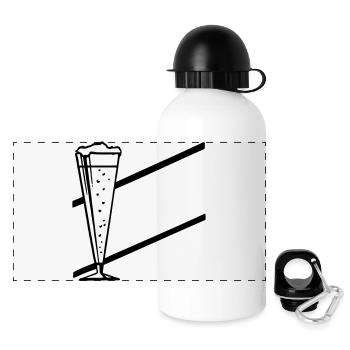 bar glass - Panoramic Thermal Bottle with Lid 500 ml - white - Front